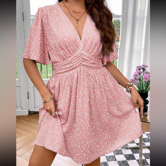 Boho floral print butterfly sleeve mini dress - Picture 13 of 13